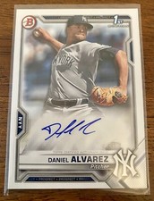 2021 BOWMAN BASEBALL DANIEL ALVAREZ 1ST BOWMAN AUTO BASE PAPER PAPR-DA