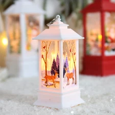 Christmas Flickering Candle LED Light Up Lantern Lamp Tree Hanging Ornament US