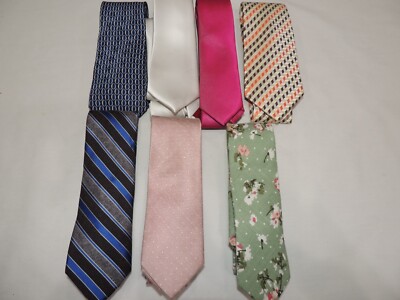 LOT 7 Skinny Neckties TIES Alfani Hisdern Tie Mood The Tie Bar & Others