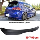Universal Rear Top Roof Lip Spoiler Wing Tail Trunk Fit Hatchback Carbon Black