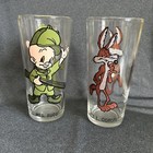 VINTAGE  ELMER FUDD, WILE E. COYOTE 1973 PEPSI COLLECTORS GLASSES Warner Bros — photo 1