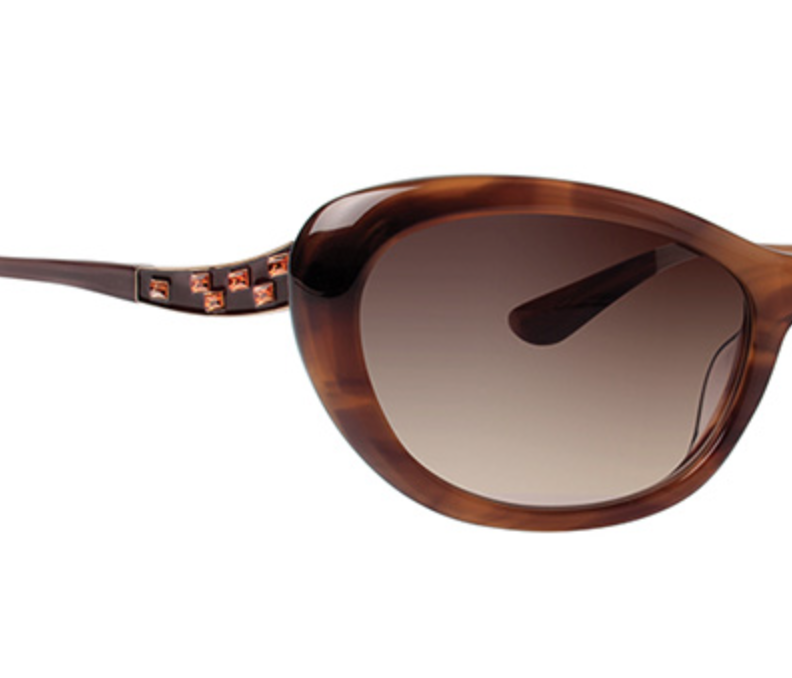 NEW Badgley Mischka Clarette sunglasses 58-18-135 mm Brown  display picture 2