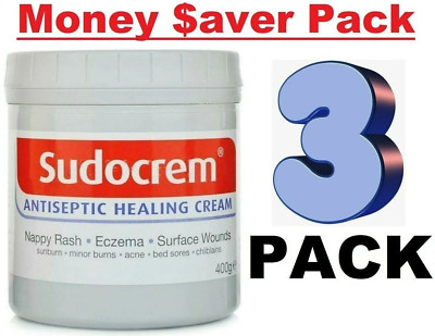 Sudocrem Antiseptic Healing Cream 400g PACK OF 3 - Large Bulk Case [EXP 04/2027]