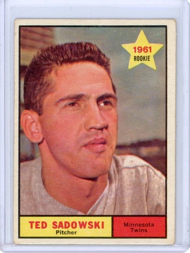 1961 TOPPS RC TED SADOWSKI #254 MINNESOTA TWINS VG VERY GOOD NO CREASES