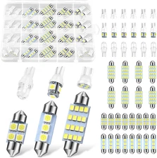 42 LED Light Bulbs Interior Kit Car Trunk Dome License Plate Lamp White T10 194 