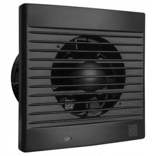 FIXO RAX Black Stylish Bathroom Extractor Fan 4" Very Efficient 130cm3/H Strong