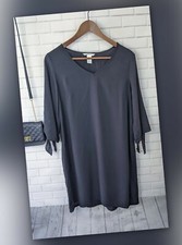 H&M Dress Womens 6 Black Shift bows artsy  Witchy Boho Lux lagenlook