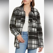 Faherty Black Plaid Holden Fleece Jacket