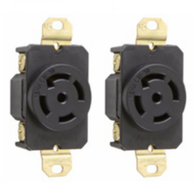 Grounding Locking Receptacle, 30A 120/208V AC, cUL, NEMA L21-30 (Pack of 2)