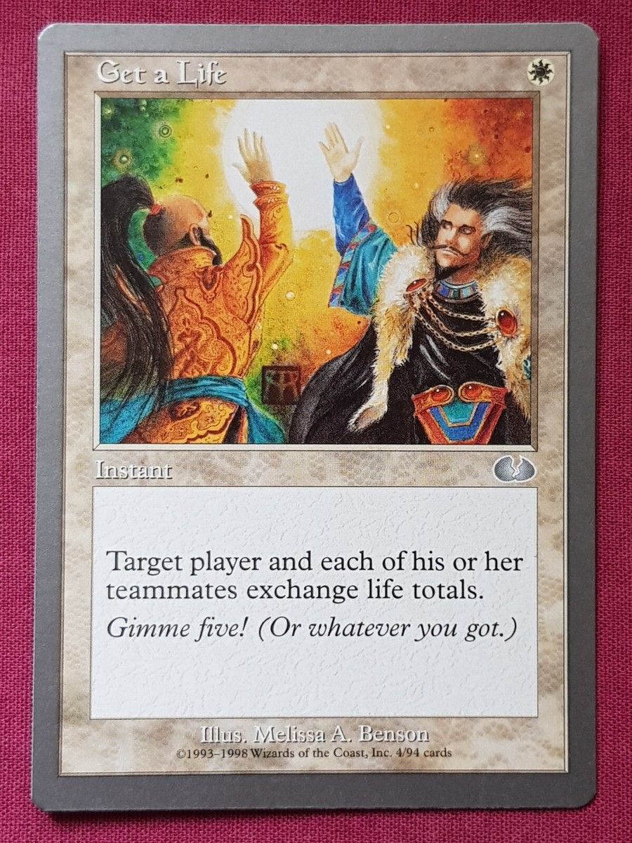Magic The Gathering UNGLUED GET A LIFE white card MTG | eBay Australia Magic The Gathering UNGLUED GET A LIFE white card MTG | eBay Australia
