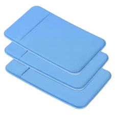 3pcs Cellphone Credit Card Holder Stretchy Adhesive Phone Pouch Sleeve Blue