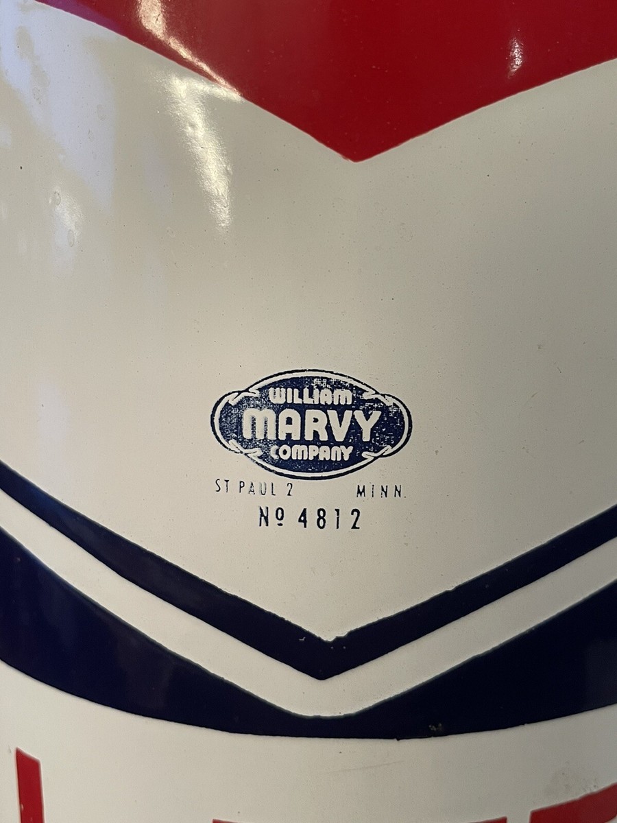 Vintage Barbershop Porcelain Sign Marvey Curved Sign | eBay
