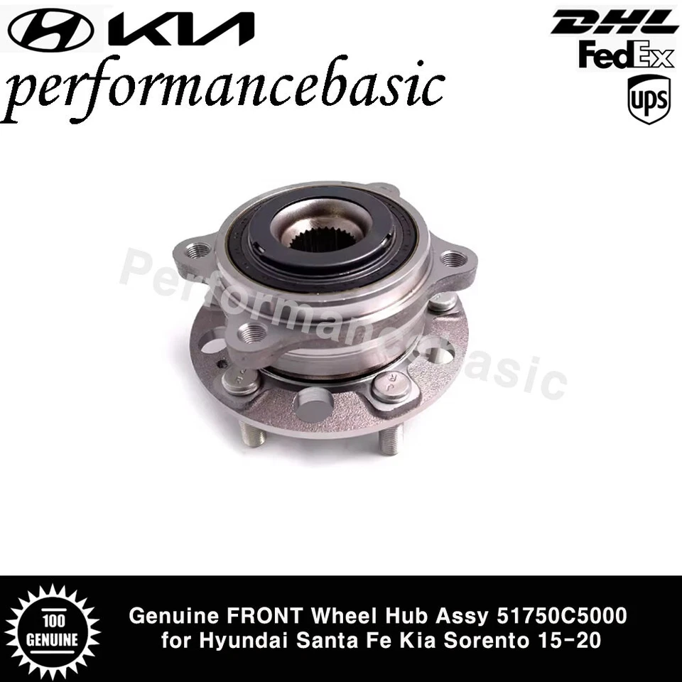 Conjunto de buje de rueda delantera genuino 51750C5000 para Hyundai Santa Fe Kia Sorento 15-20 Foto 3 de 3