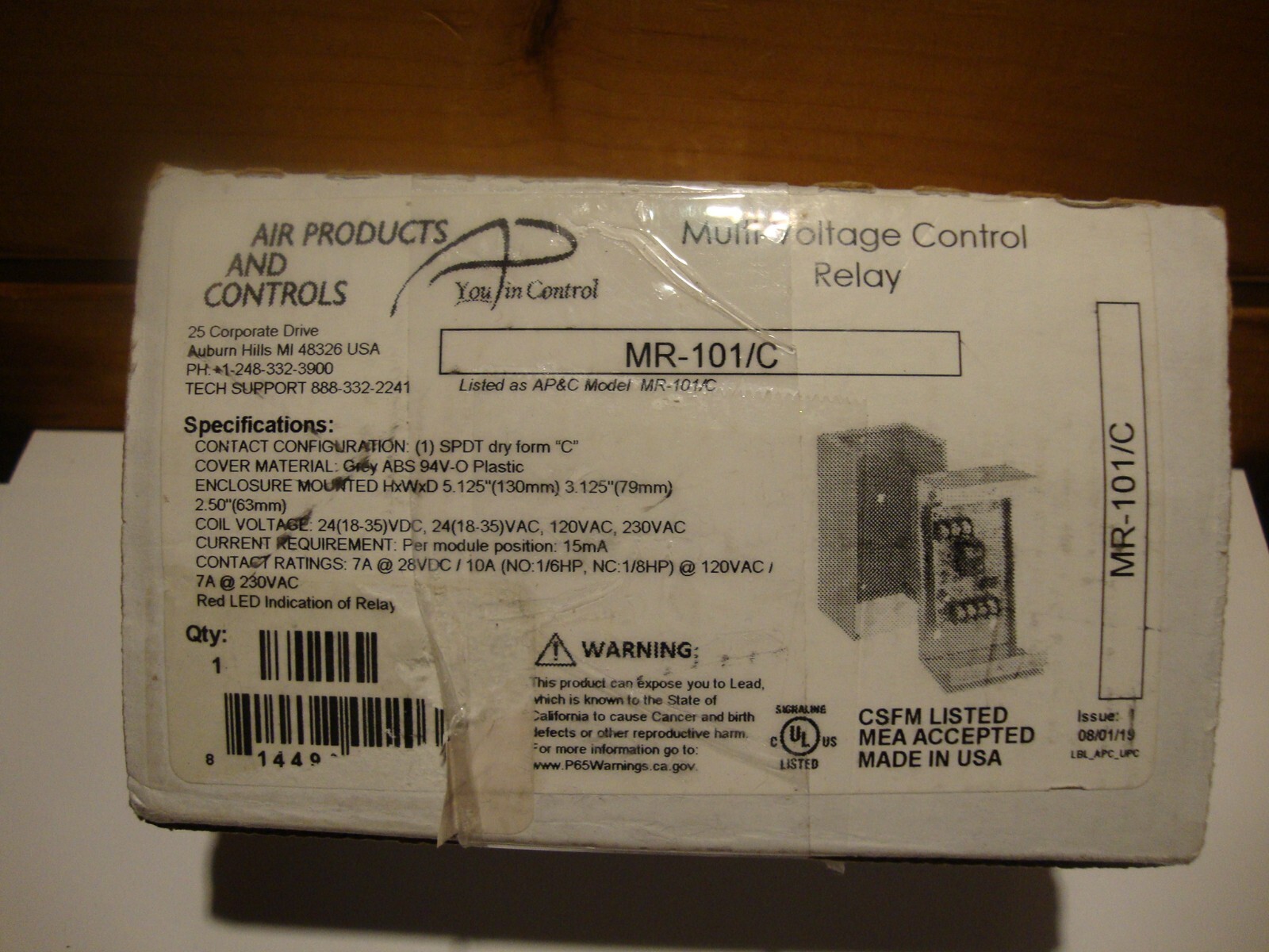 Air Products And Controls Multi-Voltage Relay PAM-1