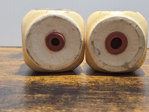 Vintage Butterfly Canisters Tan/yellow Set Of Two Retro Bohemian Kitchen Decor - Picture 12 of 14
