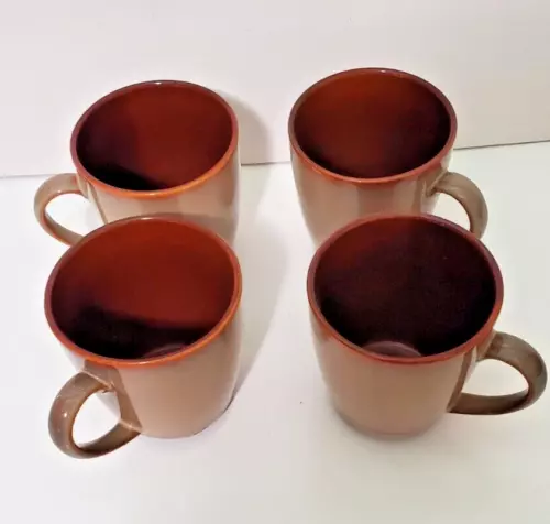 x 3 Sango Nova Brown Coffee Cups Mugs 4933