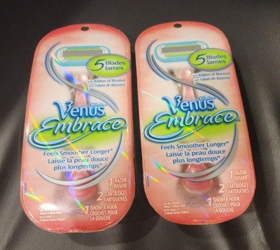 Gillette Venus Embrace Razor & 2 Cartridges 1 Handle Vintage 2pack