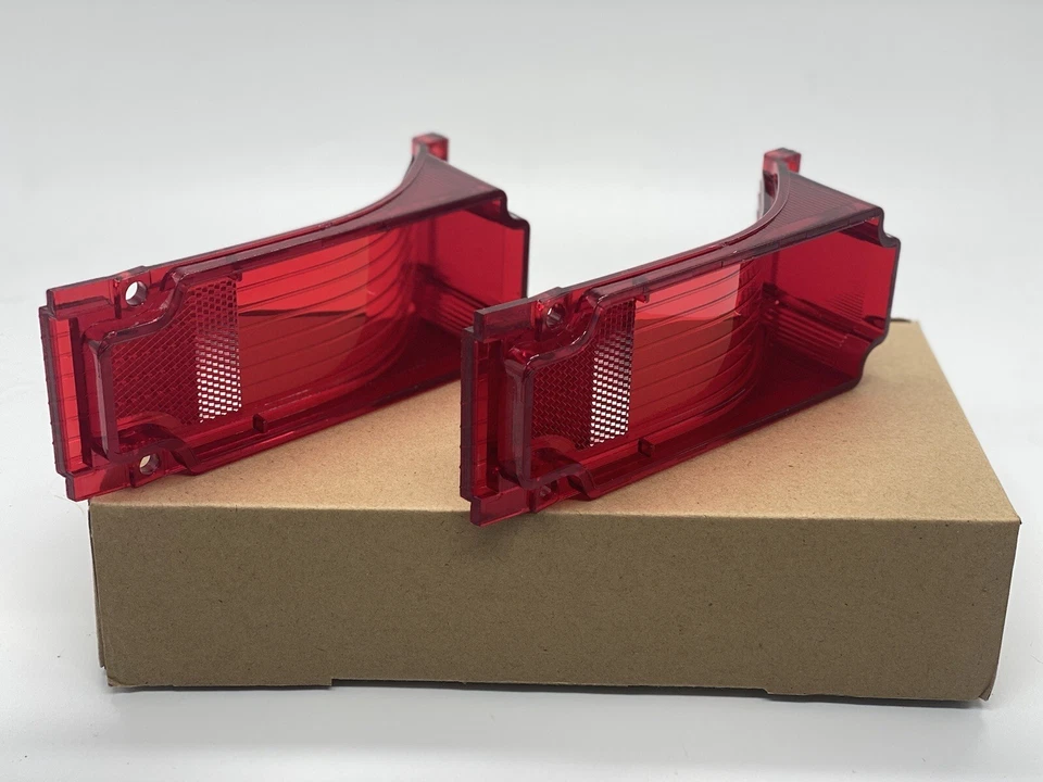 1966 66 Chevy Chevelle Tail Light Lamp Lens Pair  - Image 2 of 2