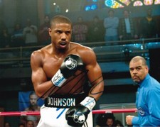 MICHAEL B JORDAN signed Autogramm 20x25cm CREED in Person autograph COA