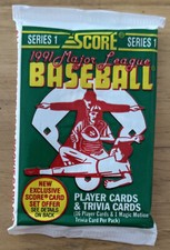 1991 Score Baseball Pack Mike Scott Astros (Top) Kenny Rogers Rangers (Back)