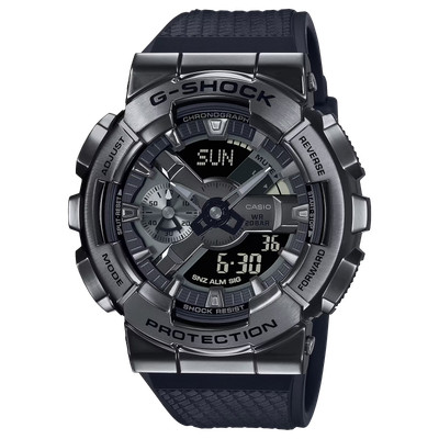 G-Shock GM110BB-1A Metal Clad Ana-Digi Black Metal