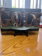 GOLF WALL PLAQUE 3-D ART HOME INTERIORS AND GIFTS BY GIA 1998 GOLF WALL HANGING