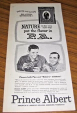 1955 Print Ad Prince Albert Cigarette Tobacco Happy Workers Smoking