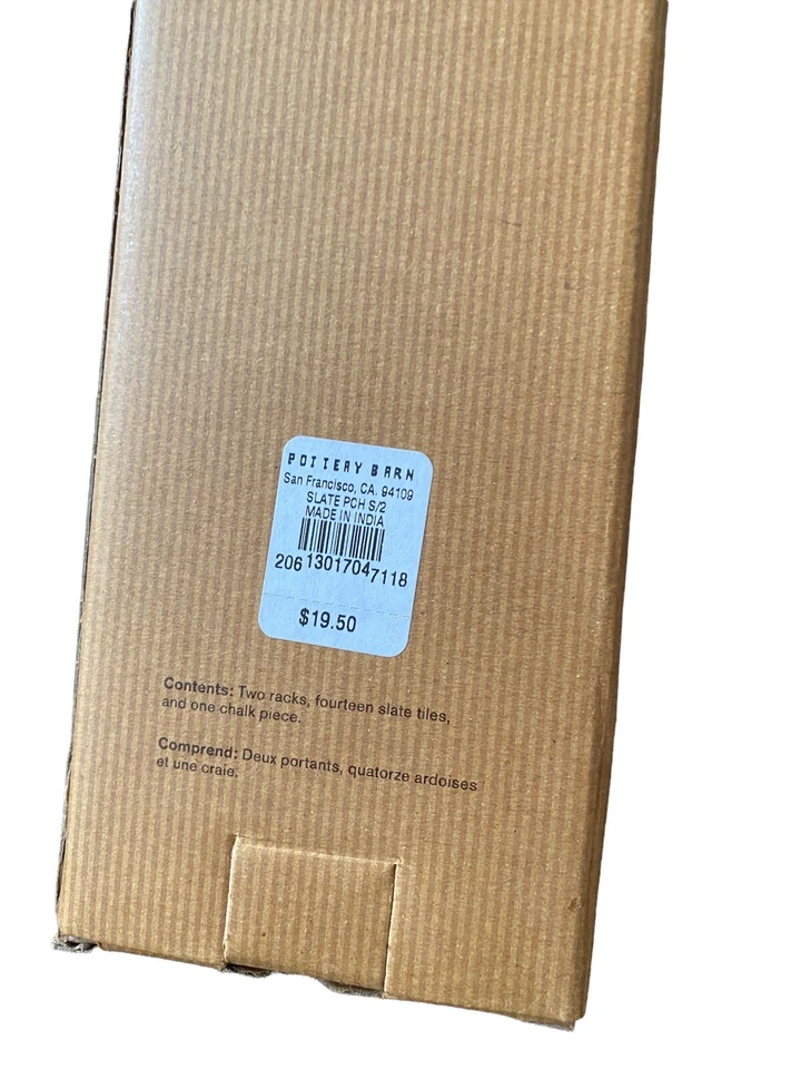 Pottery Barn Slate Place Card Holders Chalkboard Name Tags Letter Tile Set New - Image 3 of 3