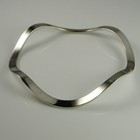 Minimalist Sterling Silver Bangle Bracelet 926 Handmade Modernist 50s 70s R42