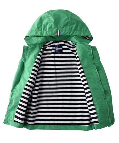 Hiheart Boys Girls Waterproof Hooded Jackets Cotton Lined Rain Jackets Green 4/5 - Picture 3 of 6