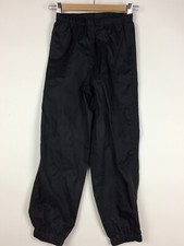 MEC Rain Pants Kids 10 Black Pull On Elastic Waist Cuffs Splash