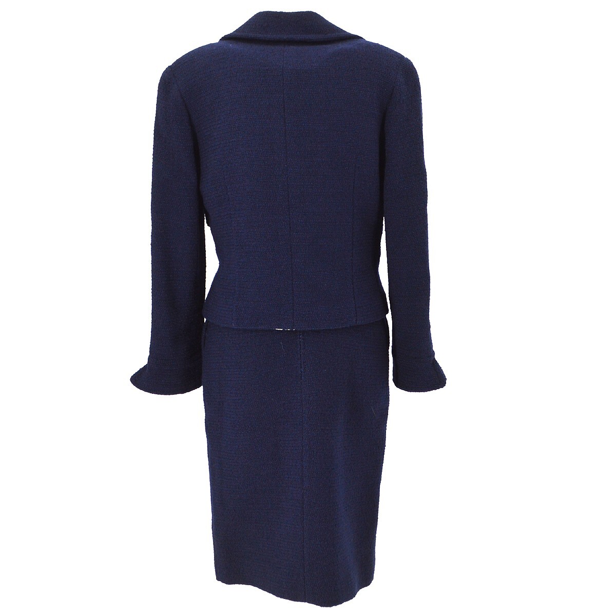 CHANEL ネイビー テーラードジャケット CHANEL ネイビー テーラードジャケット 42 - メルカリ