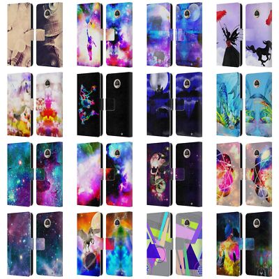 OFFICIAL HAROULITA FANTASY 2 LEATHER BOOK WALLET CASE COVER FOR MOTOROLA PHONES