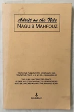 Adrift on the Nile by Naguib Mahfouz - 1993 Uncorrected Proof - Paperback