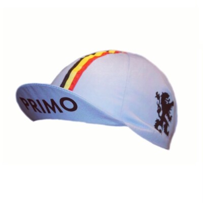 PRIMO LÖWE VON FLANDERN VLAANDEREN RETRO VINTAGE RADSPORT FAHRRAD MÜTZE KAPPE - Blau