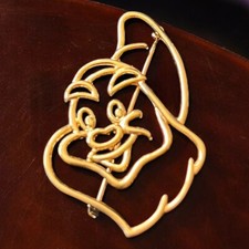 Disney Dopey Brooch Van Dell Sterling Figural...