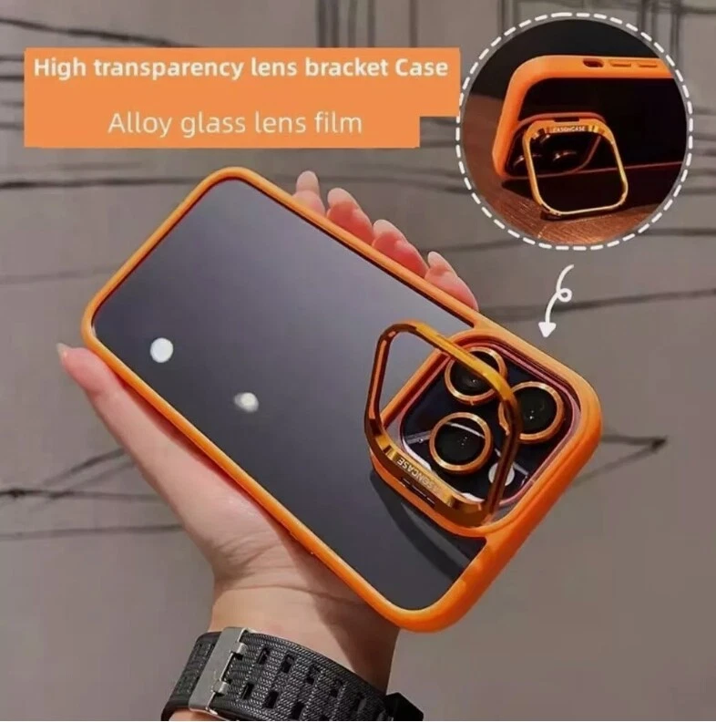 Camera Stand Mag Safe Case for iPhone 16 15 14 Plus 13 Pro Max + Lens Protector - Image 3 of 4