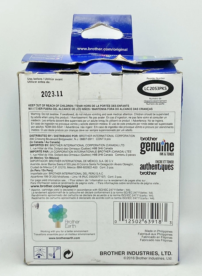 Brother LC2053PKS Innobella Super High-Yield Ink Cyan/Magenta/Yellow 3/PK - Image 2 of 4