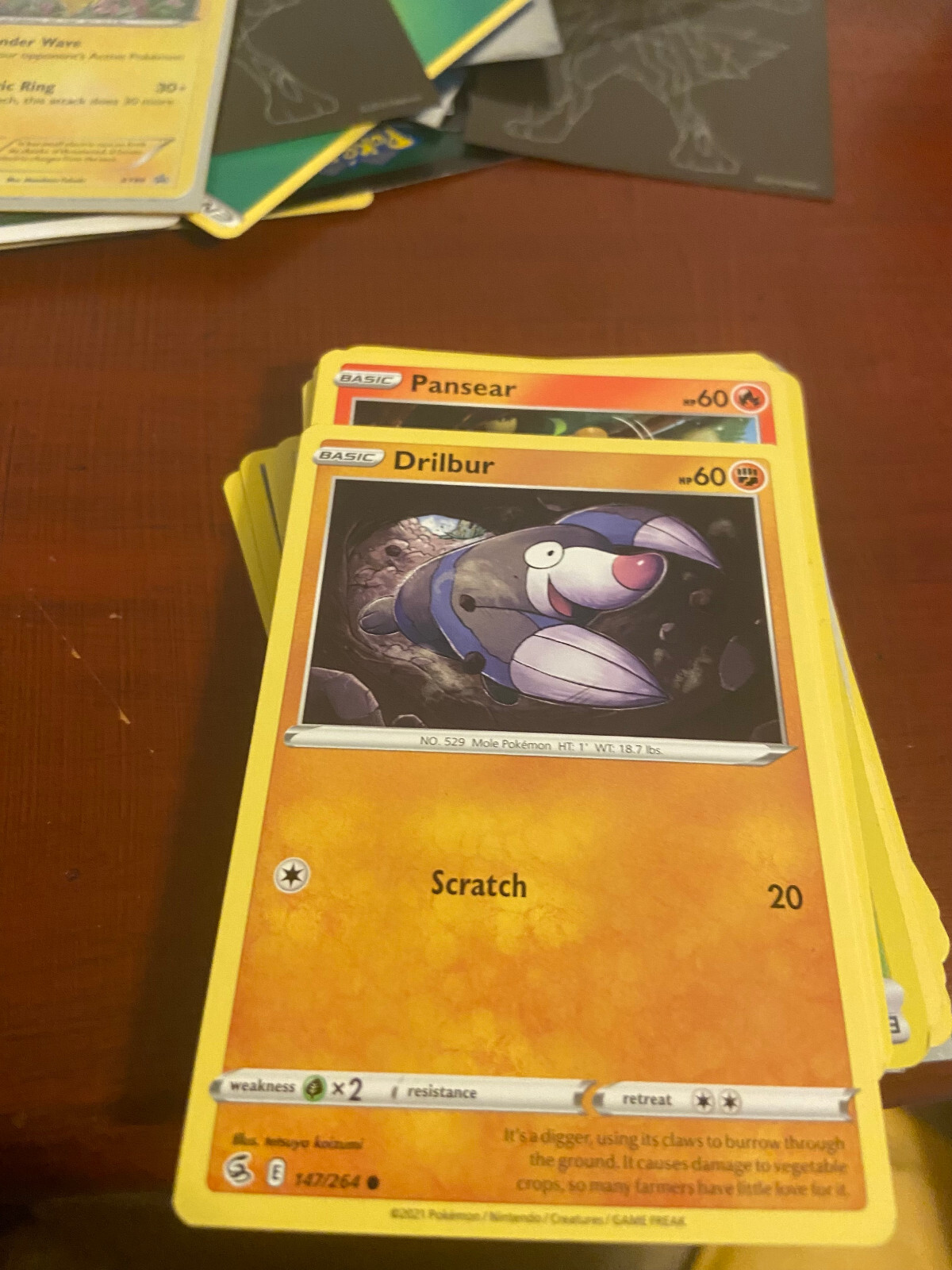 Drilbur 147/264 Common Fusion Strike Pokemon TCG
