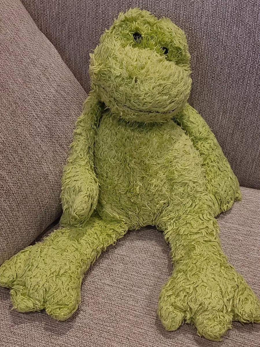 Jellycat FUDDLEWUDDLE frog 16 plush green stuffed animal retired