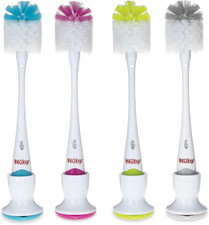 2 in 1 Bottle and Nipple Brush with Stand, 1 Pack, Colors May Vary
