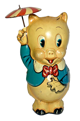 ANTIQUE 1939 MARX LEON SCHLESINGER PORKY PIG TIN LITHO WINDUP | eBay