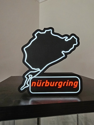 Nürburgring Lichtkasten Wandplakette 3D Druck Beleuchtungsschild Kunstmann Höhle