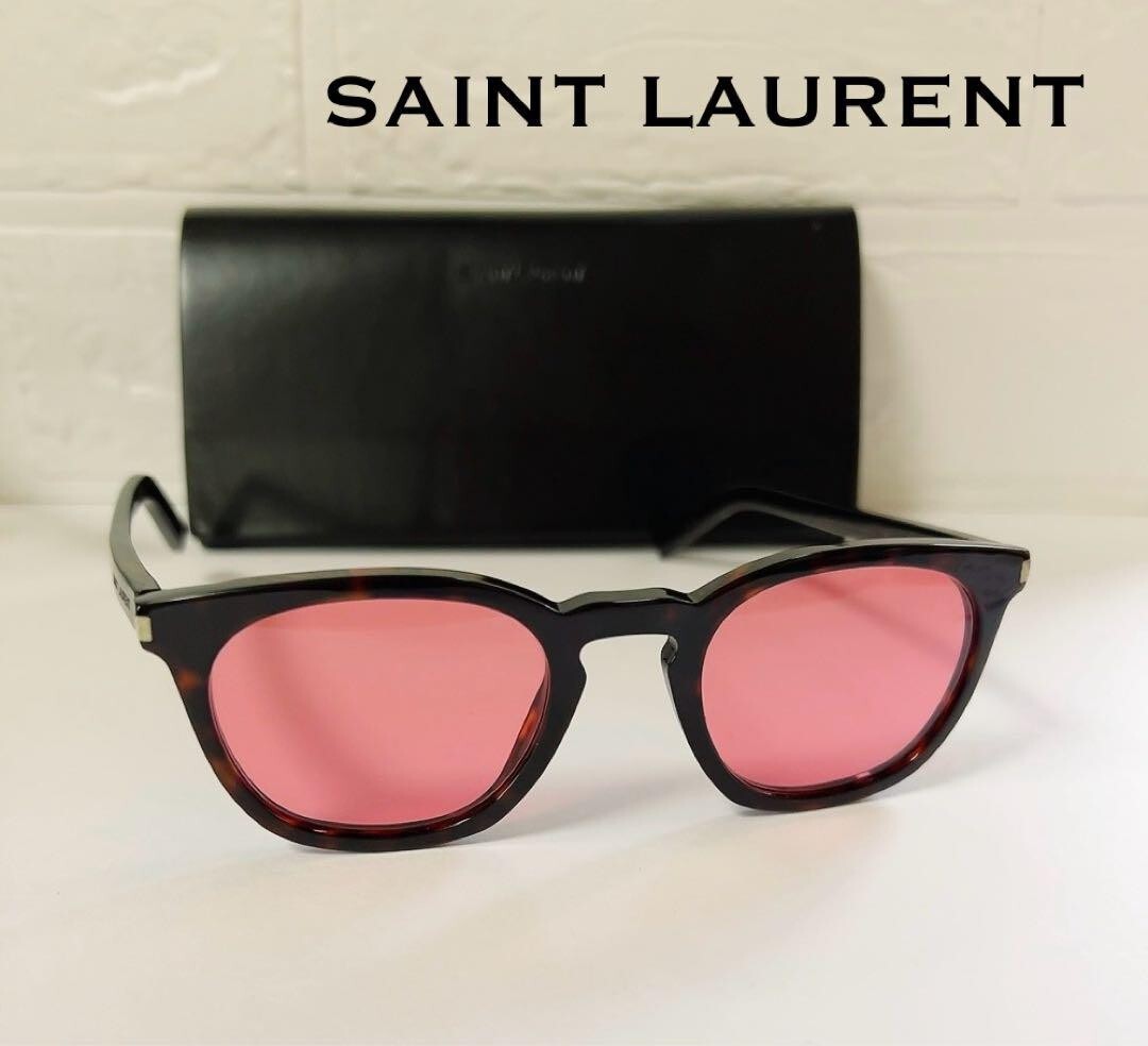 Occhiali da sole donna autentici Yves Saint Laurent con lenti rosa vivaci