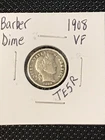1908 Barber Dime VF Beautiful Eye Appeal