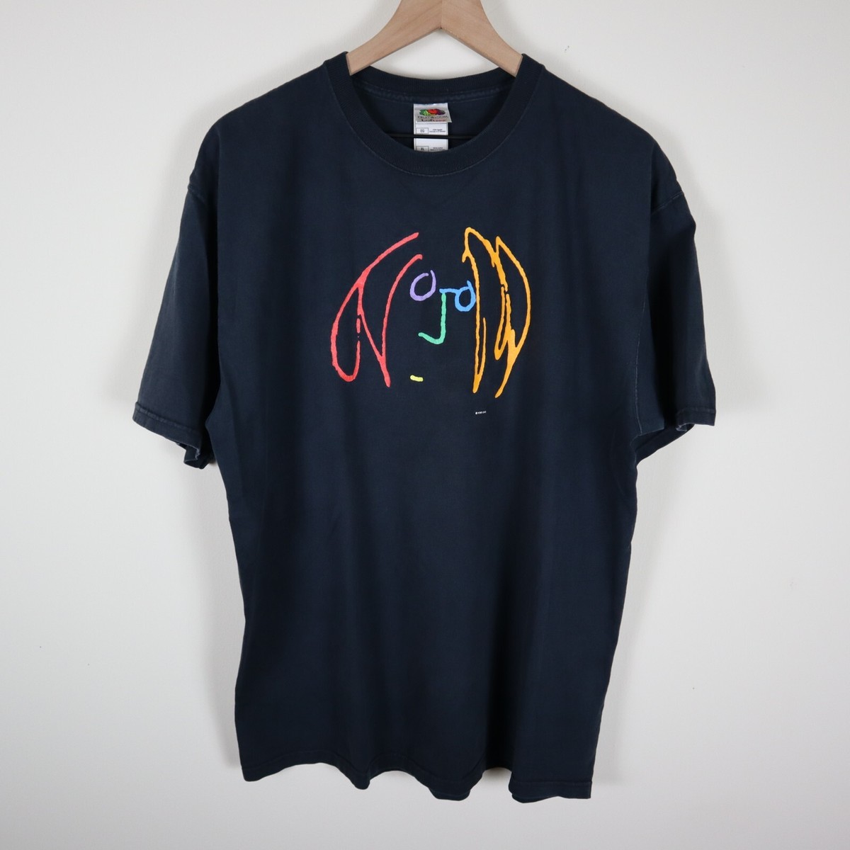 vtg John Lennon Yoko Ono Shirt 90s Imagine Beatles Size XL 22.5x29 