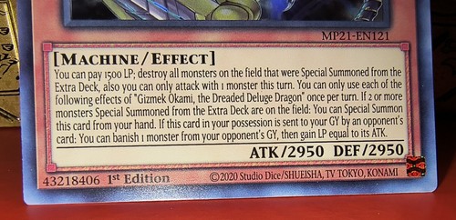 Yugioh! Gizmek Okami, the Dreaded Deluge Dragon - MP21-EN121 - Super Rare - 1st - Picture 2 of 4