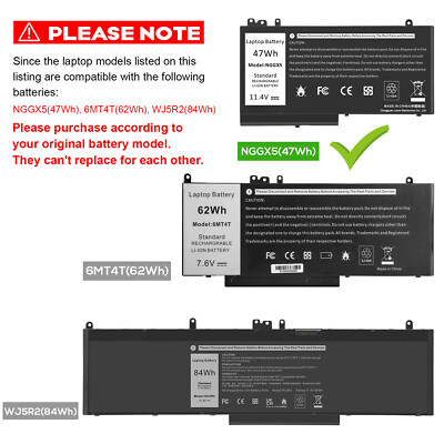 #ad #ad ❤️LOT NGGX5 Battery For Dell Latitude 14 E5470 5470 15 E5570 5570 P48F Serie 47W $668.00