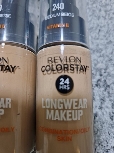 2 x MEDIUM BEIGE REVLON COLORSTAY FOUNDATION 24Hrs 30ml No 240 - Picture 5 of 7