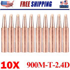 10x 900M-T-2.4D Pure-Copper Soldering Iron Tip Set Lead-Welding Solder Tip Tools